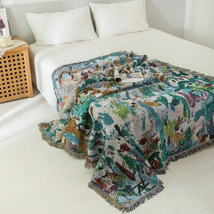Florale Woven Werfen Decke