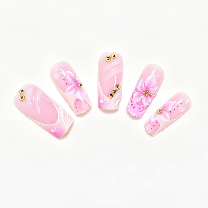 Künstlerisches Florales Nageldesign Set Karnz