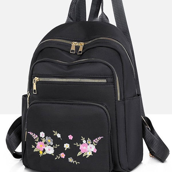 Frauen Floral Bestickter Rucksack Karnz