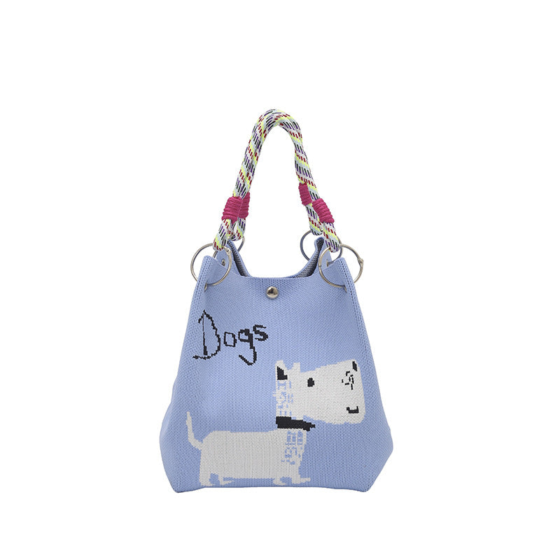 WoFloral Print Texturiertes Handtasche Karnz