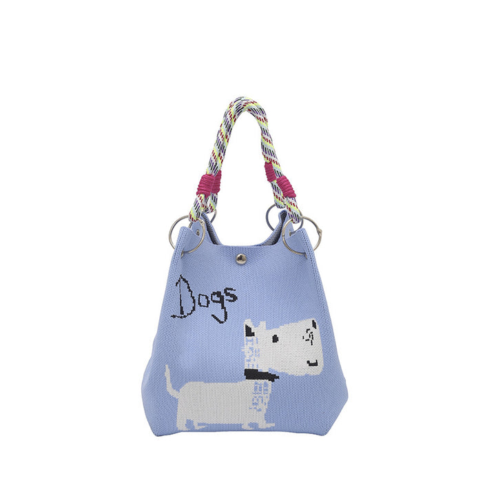 WoFloral Print Texturiertes Handtasche Karnz