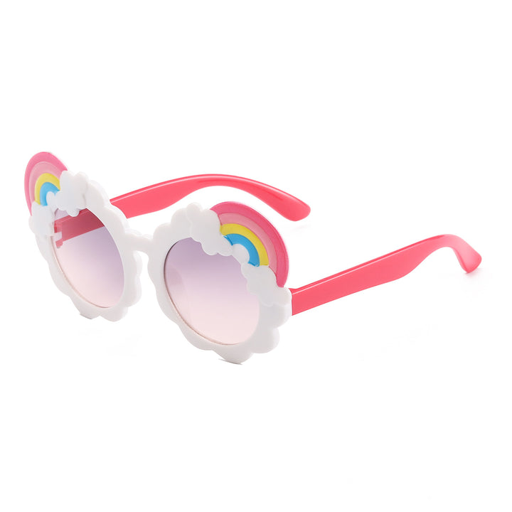 Damen designorientierte Sonnenbrille mit blütenförmigem Rahmen Karnz