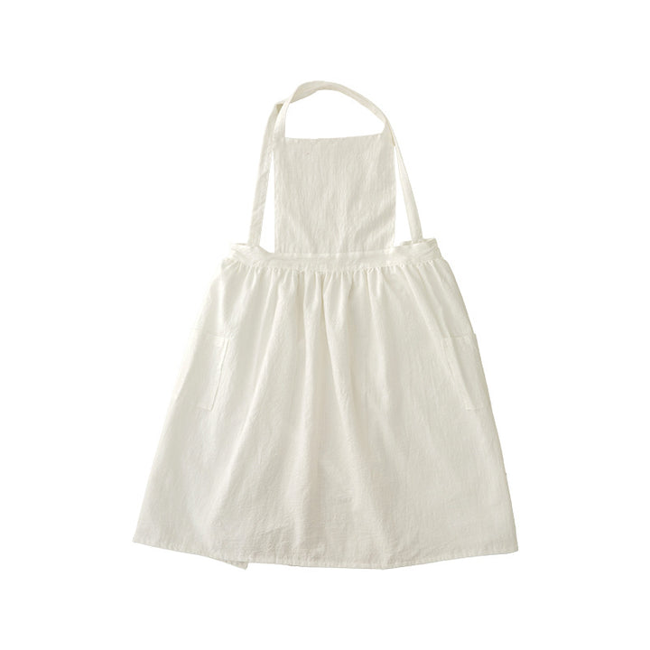 Leichtes Baumwoll-Latzkleid mit verstellbaren Trägern und seitlichen Taschen