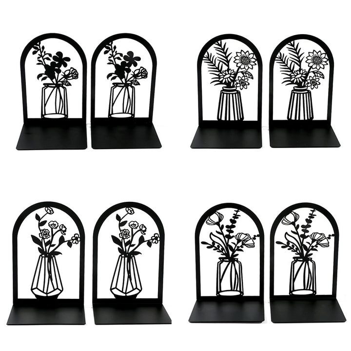 Elegante florale Metall-Buchstützen