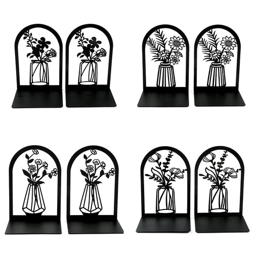Elegante florale Metall-Buchstützen