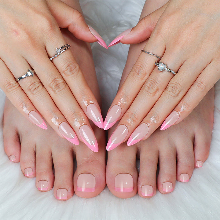 Premium Press-On Nagelset mit Ombre-Design Karnz