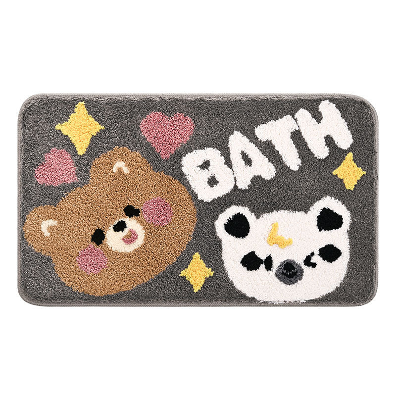 Cartoon Bär Design Badezimmermatte Karnz