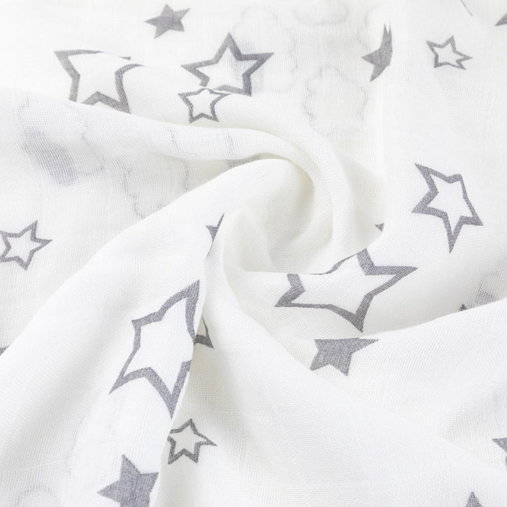 Weiches Musselin Babydecke mit Sterne und Wolken Druck Karnz