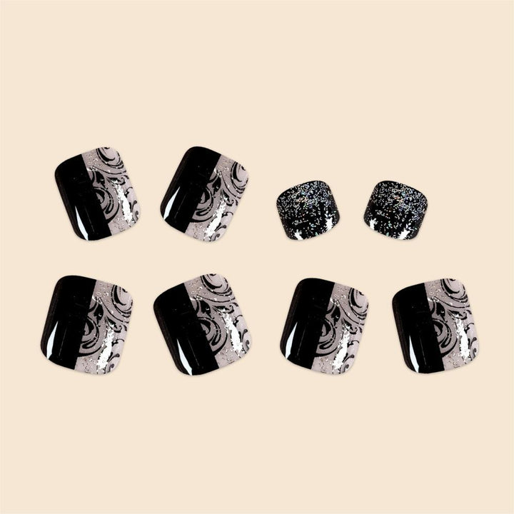 Elegante dekorative Nagelkunstverlängerungen