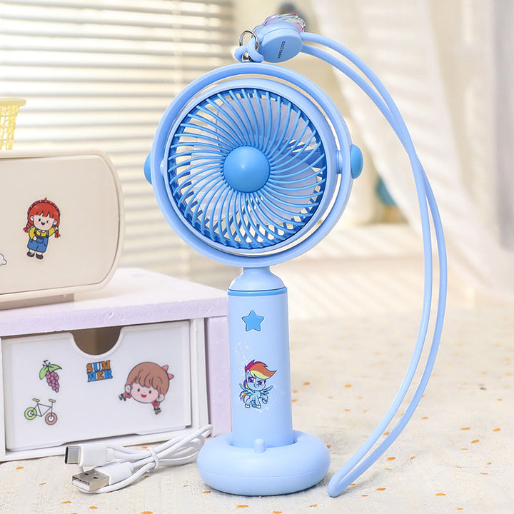 Unisex Tragbarer Handventilator mit flexiblem Hals Karnz