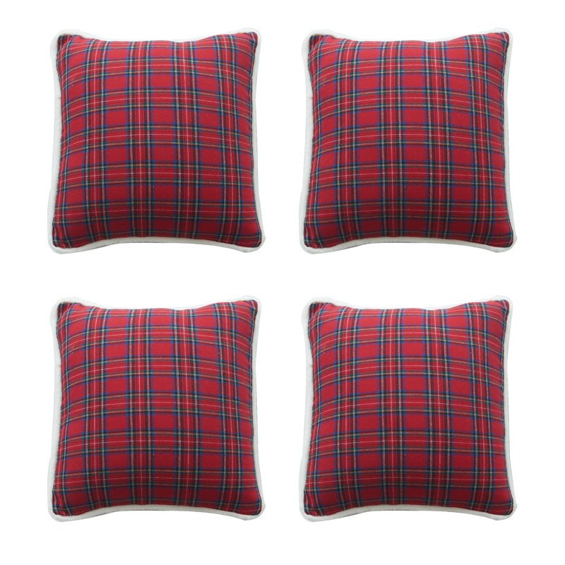 Gemütliches Plaid Dekokissen