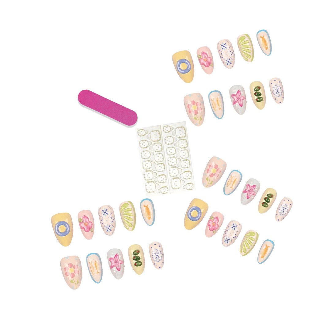 Künstlerisches dekoratives Press-On Nagelset
