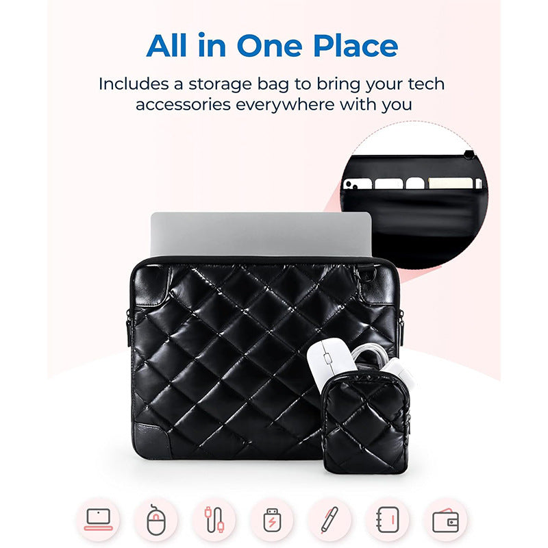 Gepolsterte Laptop-Tasche mit Abnehmbarem Schultergurt Karnz
