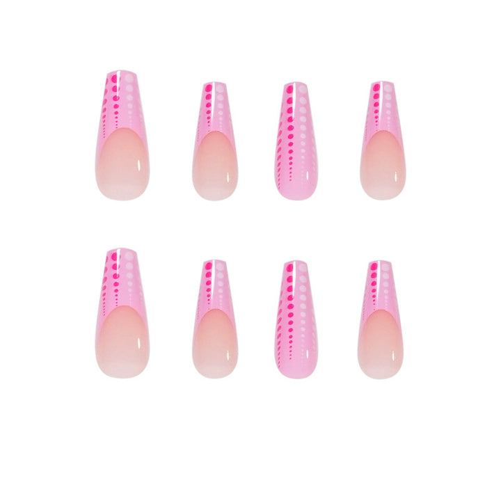Kunstvolle Nagelkunst mit Gradient- und Punkt-Design Karnz