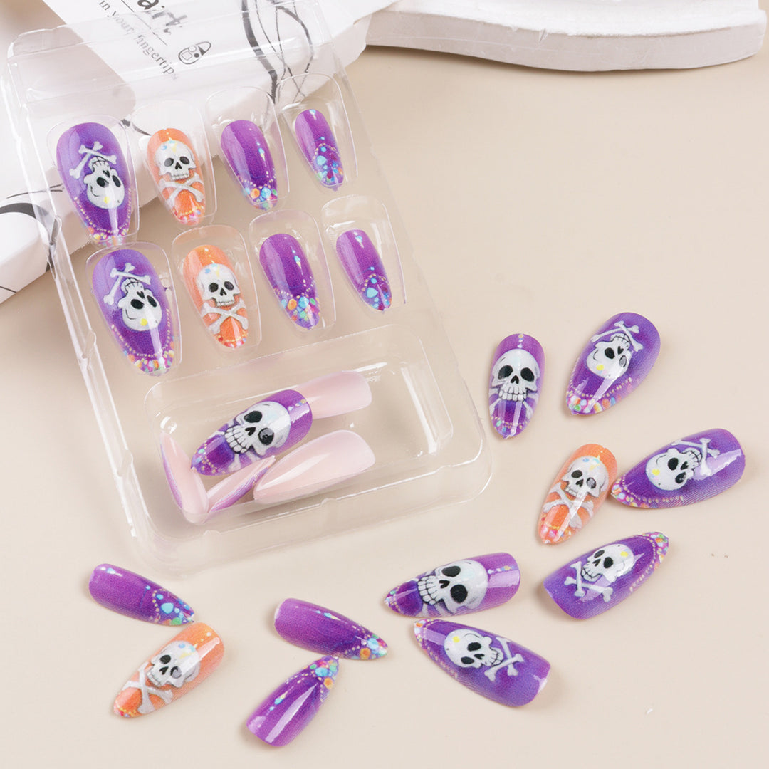 Halloween-Themen Schädel Nagelkunst Set Karnz