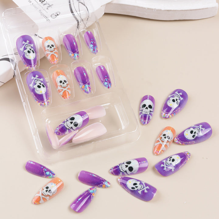 Halloween-Themen Schädel Nagelkunst Set Karnz