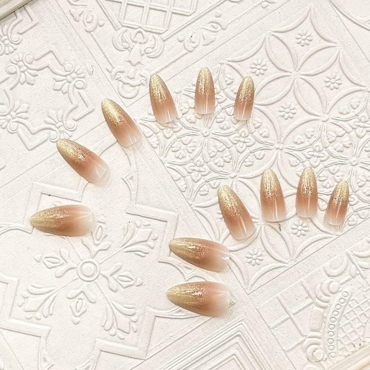 Premium Glitter Ombre Press-On Nails Karnz