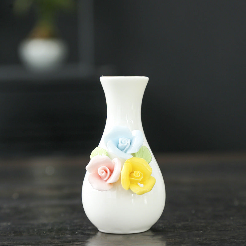 Elegante Florale Keramische Vase Karnz
