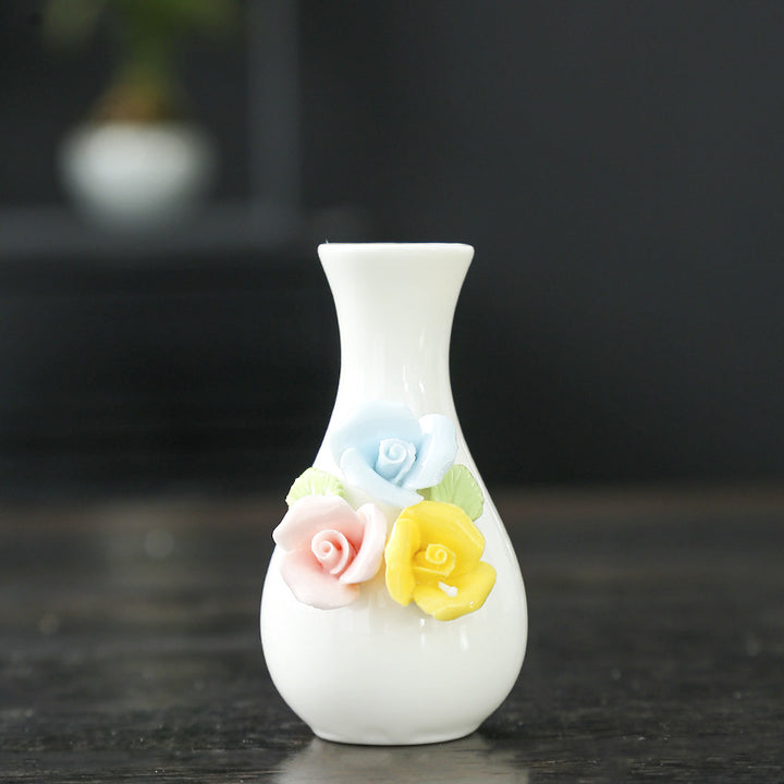 Elegante Florale Keramische Vase Karnz