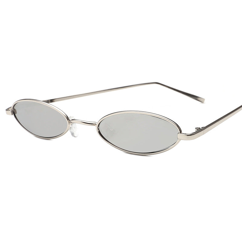 Damen elegante Sonnenbrille im ovalen Metallrahmen Karnz