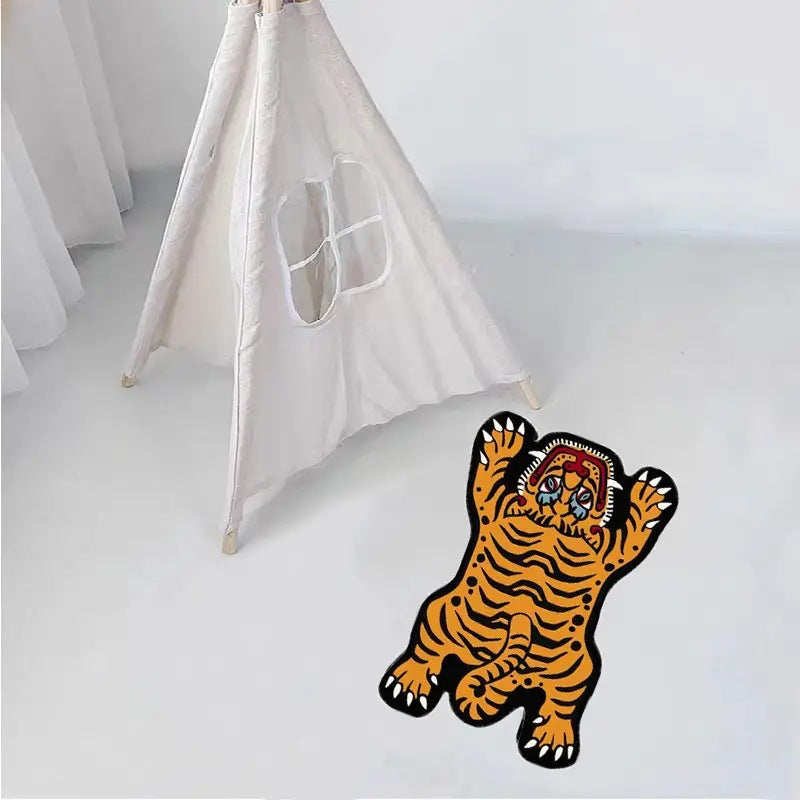 Tiger-Themen Plüsch-Teppich