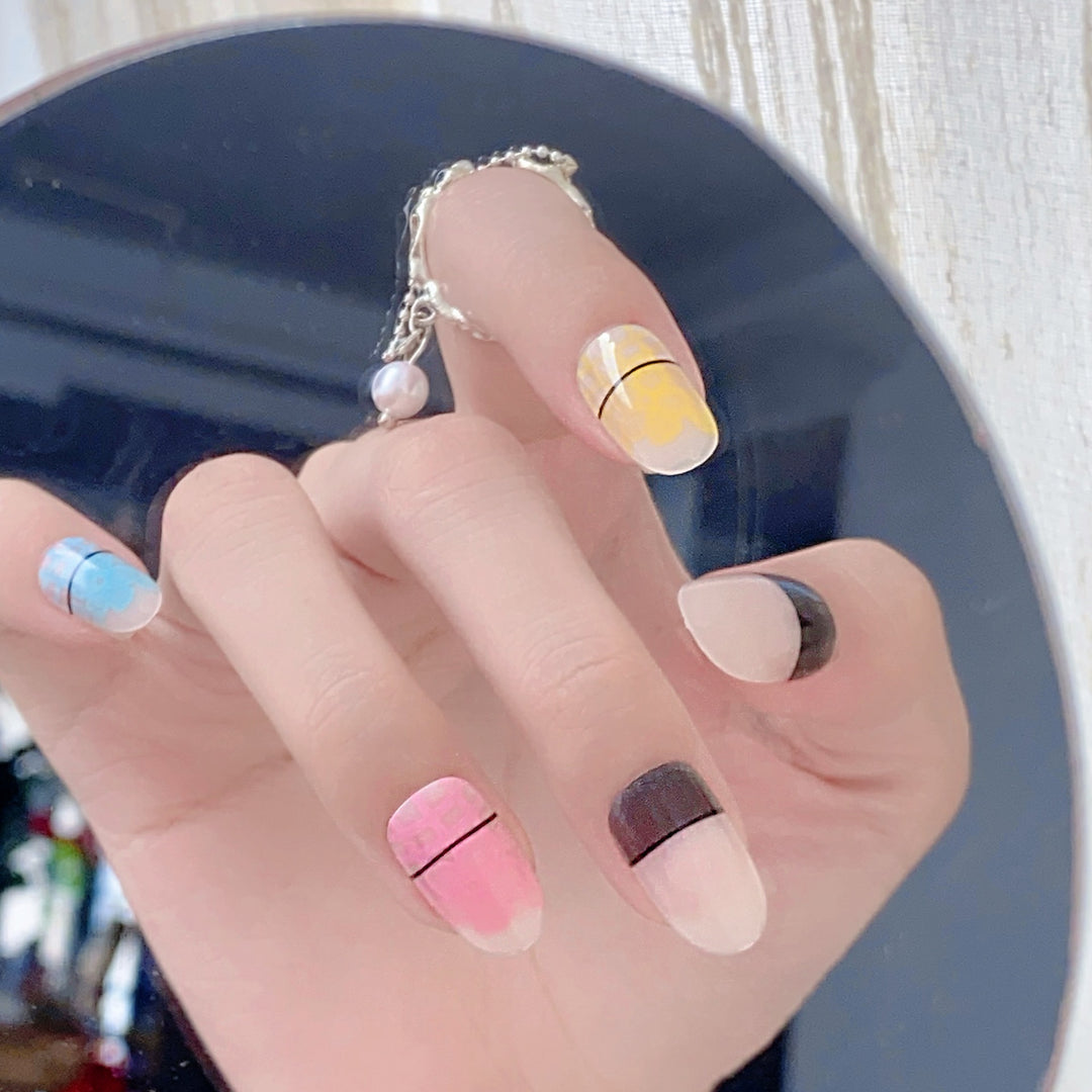 Kreatives Muster Press-On Nagelset