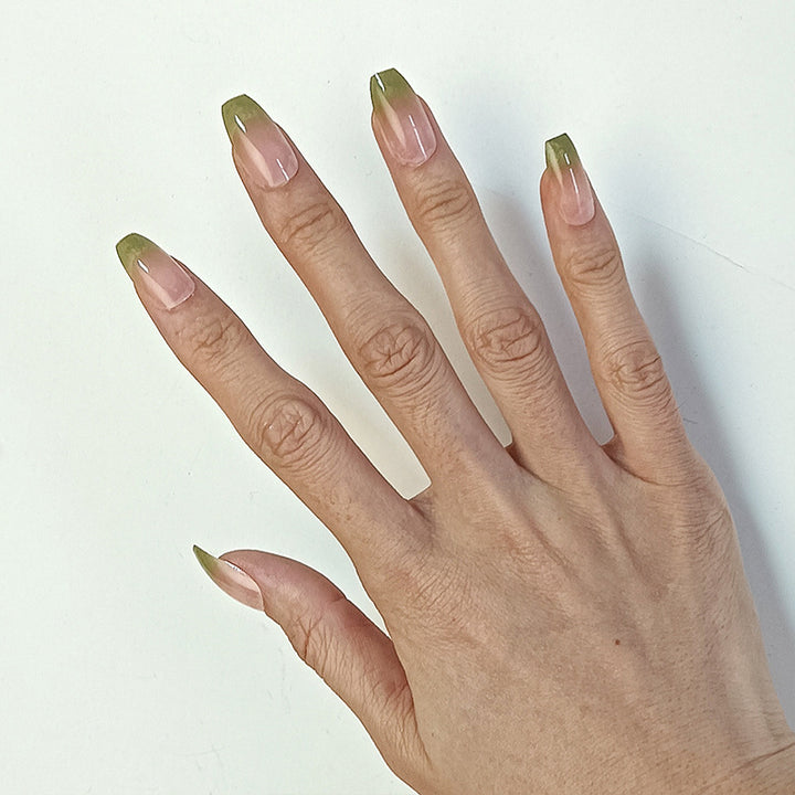 Kunstvolle Nagelspitzen mit Ombre-Effekt Karnz