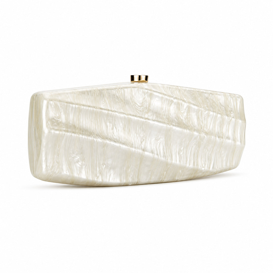 Zeitgenössische texturierte Acryl-Clutch