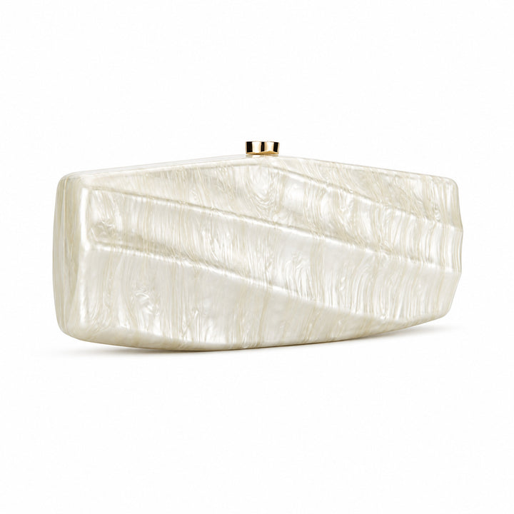 Zeitgenössische texturierte Acryl-Clutch