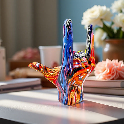 Bunte Hand-Skulptur Karnz