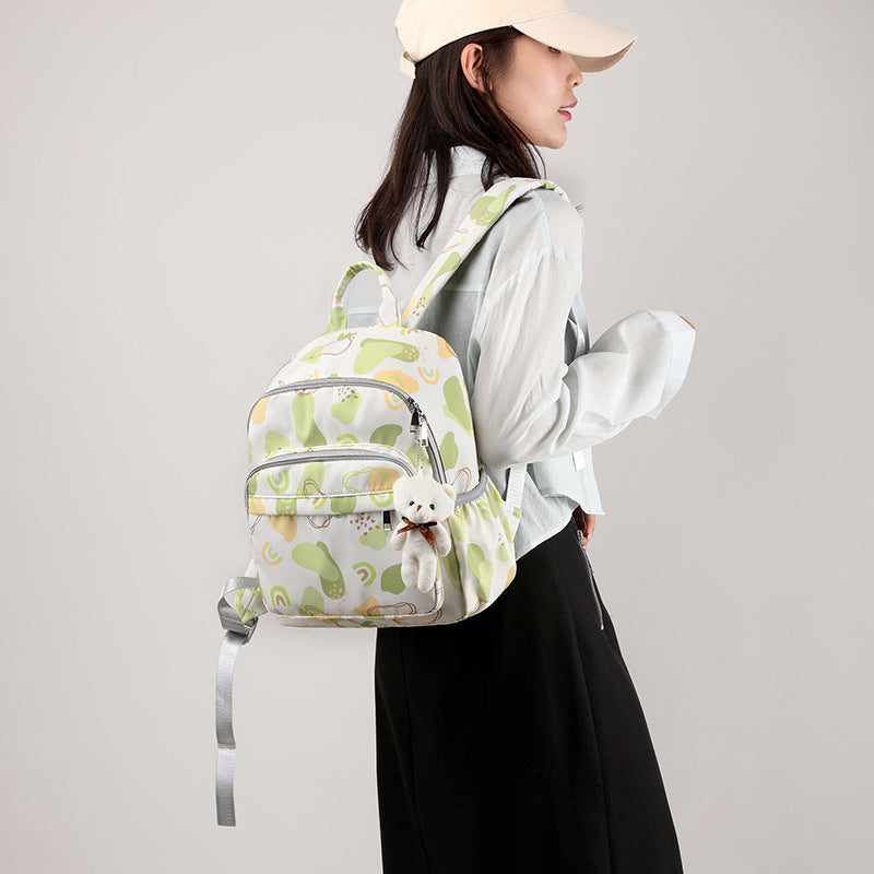 Blumenmuster Multi-Fach Rucksack Karnz