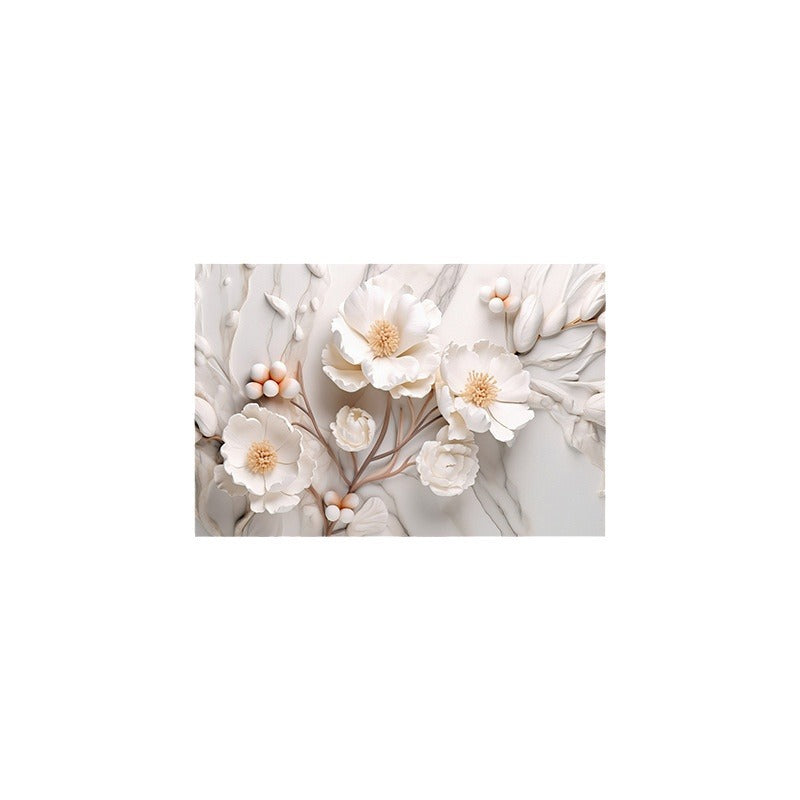 Strukturiertes florales Design Badmatte Karnz