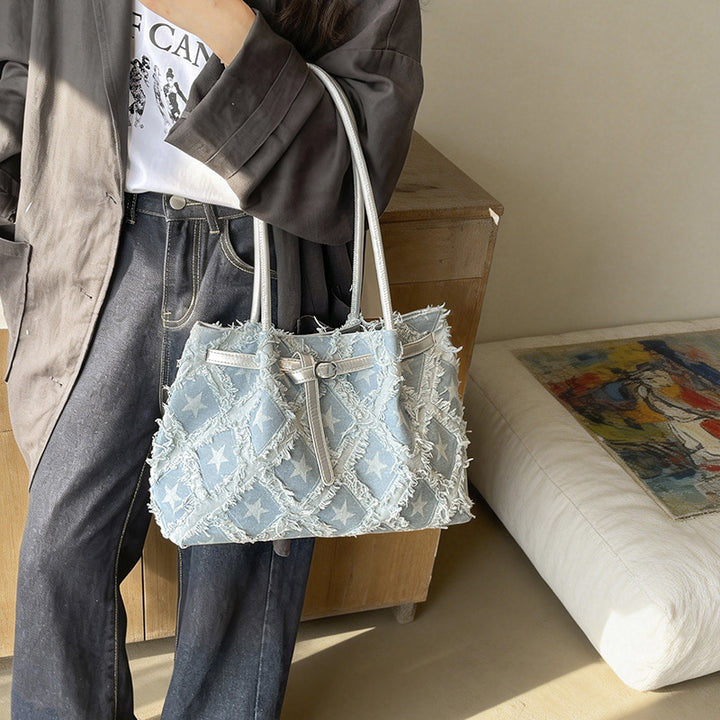 Sternenmuster Strand Schultertasche
