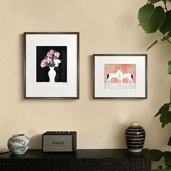 Gerahmte florale Stillleben Wandkunst