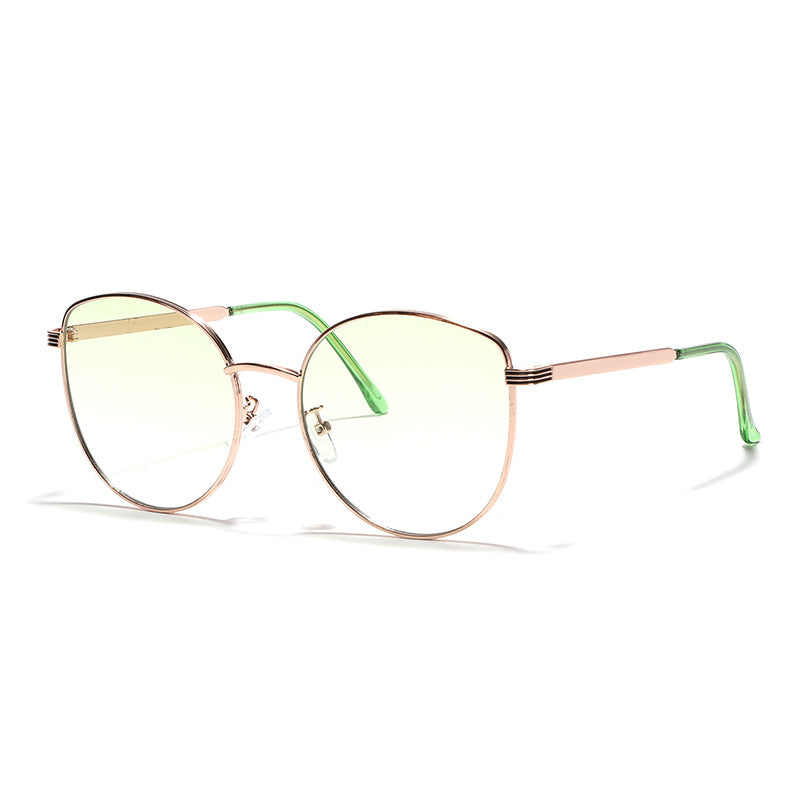 Damen geometrische Sonnenbrille mit schmalem Metallrahmen Karnz