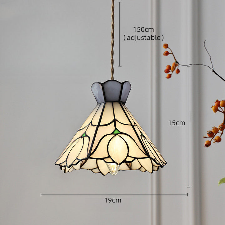 Verstellbare Vintage-Glas-Hängeleuchte
