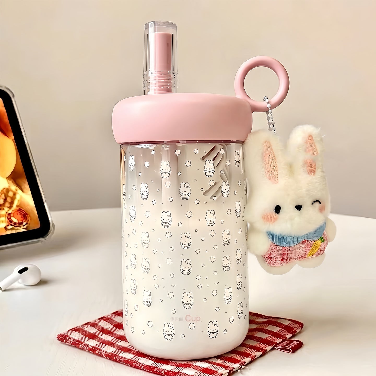 Damen Trinkflasche mit integriertem Fruchteinsatz und Silikondeckel Karnz
