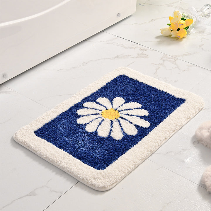 Blumenmotiv Memory Foam Badematte