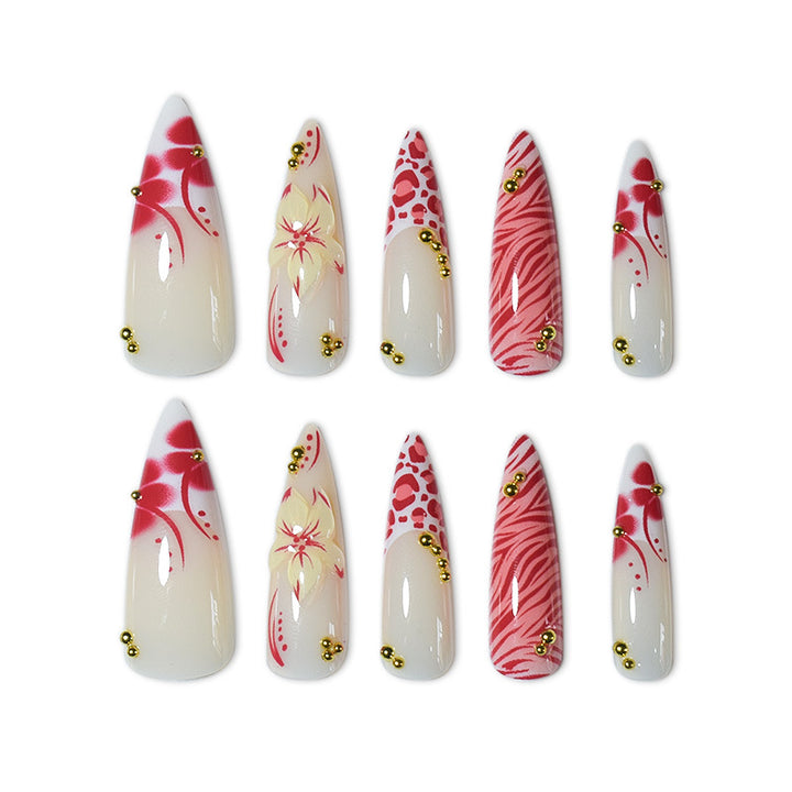 Dekoratives Acryl Press-On Nagelkunstset Karnz