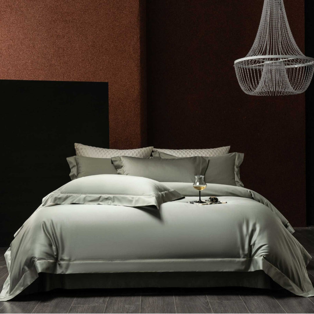 Ultra-weiches Satin Bettbezug- und Kissenbezug-Set