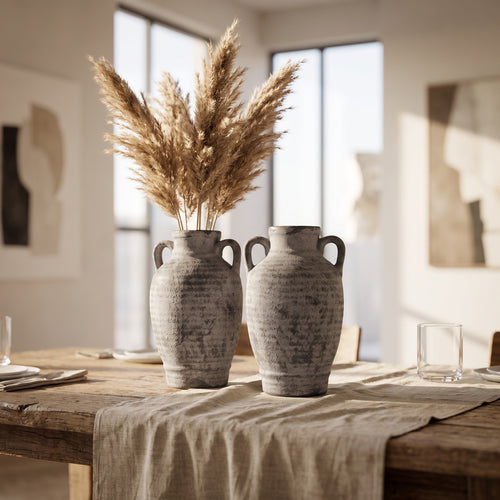 Stilvolle Terrakotta Vase Karnz