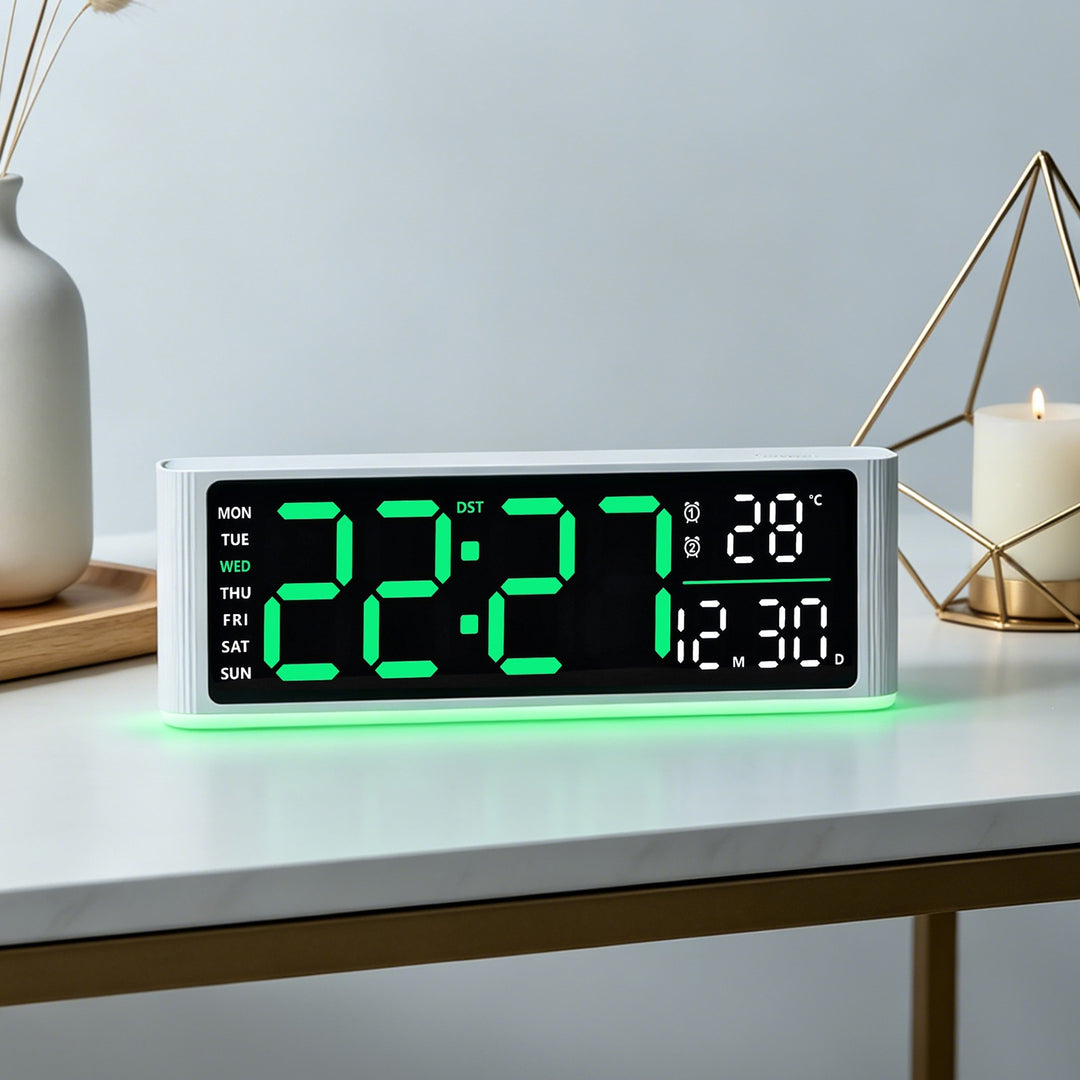 Digitaler Led-Wecker mit Temperatur- und Wochentagsanzeige Karnz