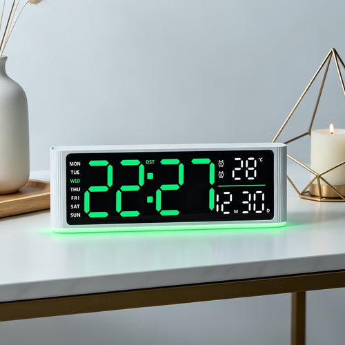 Digitaler Led-Wecker mit Temperatur- und Wochentagsanzeige Karnz