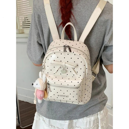 Polka-Dot Dekorativer Mini-Rucksack Karnz