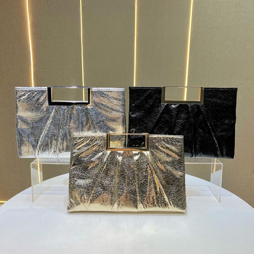 Stylische Plissierte Clutch-Tasche