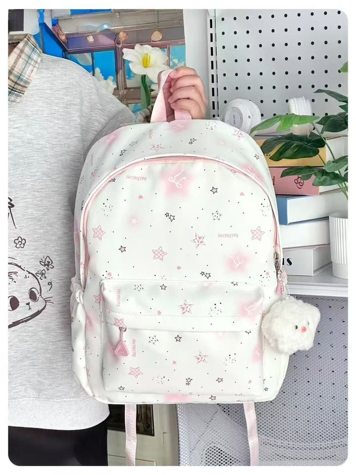 Schulrucksack mit Verspieltem Sternedesign und Mehreren Fächern Karnz