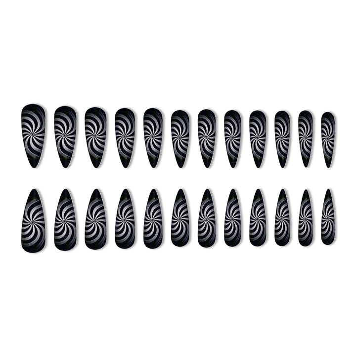 Künstlerisches Spiralmuster Nagelverlängerungen Karnz