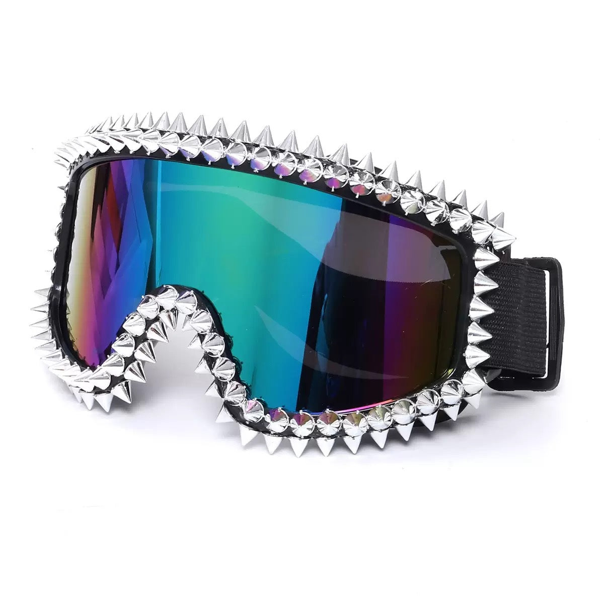 Damen modische Skibrille mit trendigem Nieten-Design Karnz