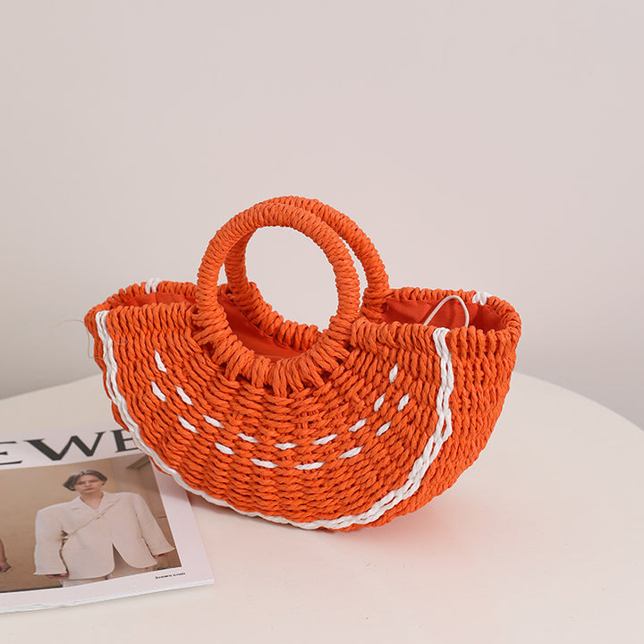 Damen handgefertigte Strandtasche mit geflochtenem Design Karnz