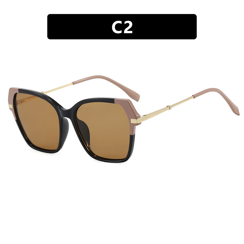 Damen quadratische Sonnenbrille mit elegantem Metallrahmen und schützendem UV-Filter Karnz